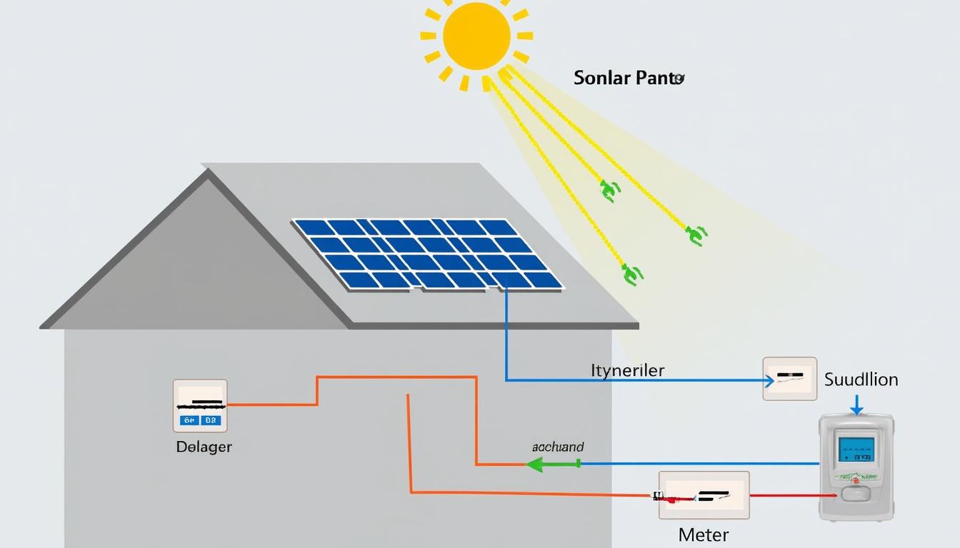 discover how solar energy works with our easy-to-understand diagram, tracing the journey from sunlight to power in your home. learn the key steps from solar panels to your electrical socket.