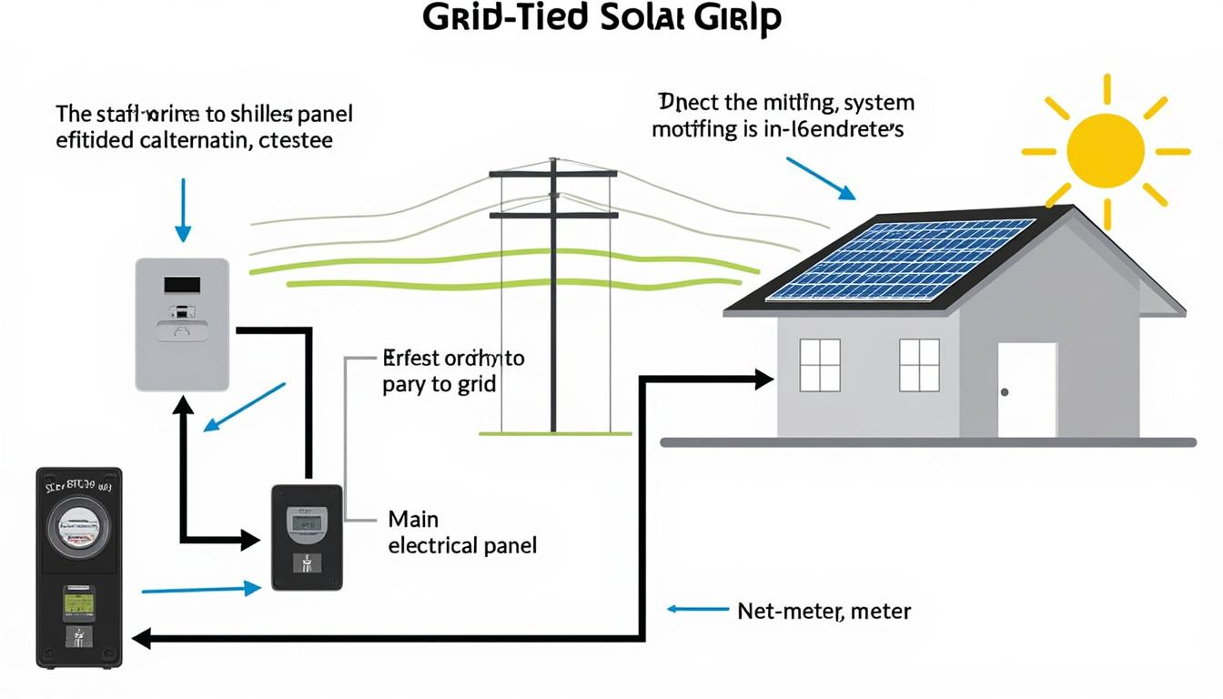 discover how grid-tied solar systems operate, including the benefits of net metering and the interconnection process that allows seamless integration with the power grid.
