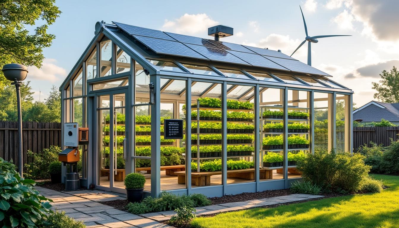 discover essential design tips and trade-offs for integrating solar panels into your greenhouse, optimizing energy efficiency and plant growth.
